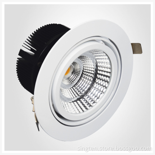 360 Degree Adjustable LED Downlights, Commercial Dimmable Recessed COB Rotatable LED Downlight 30W 35W 40W 45W 50W